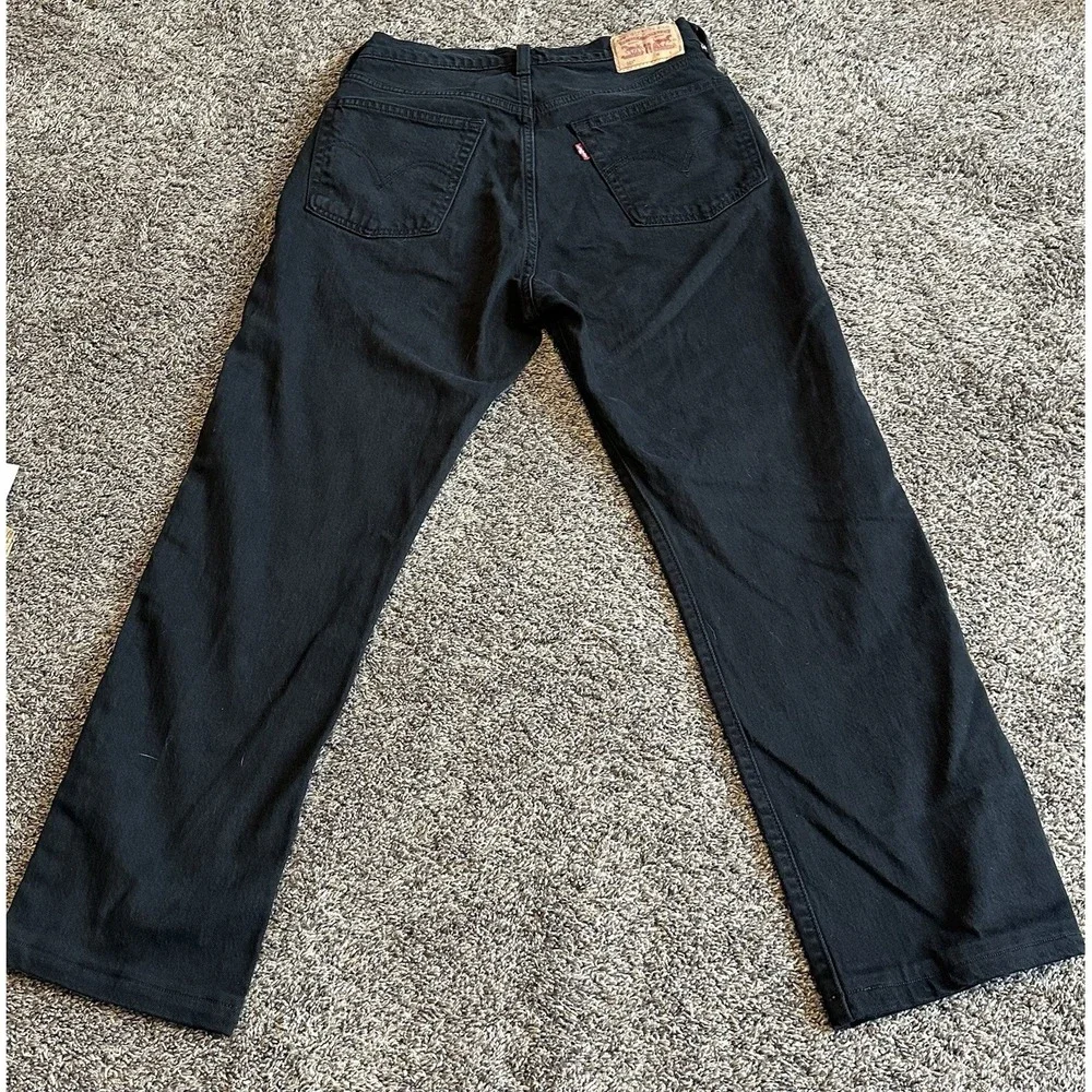 Levi's 501 Men's Black Button Fly Jeans 27x30 Straight Vintage Fit